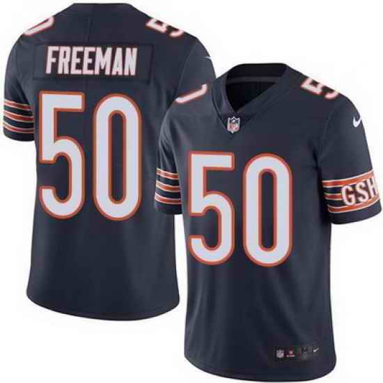 Nike Bears #50 Jerrell Freeman Navy Blue Mens Stitched NFL Limited Rush Jersey